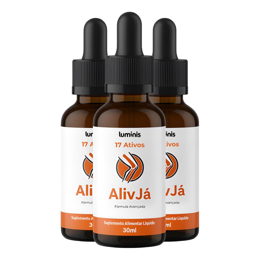 3x Aliv Já  30ml Original - Fórmula Ultra Premium Aliv Já