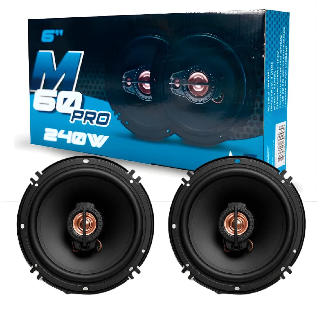 Kit Par Alto-falantes 6 Polegadas 240w Potência Triaxial Jr8