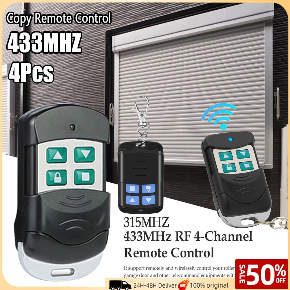 4 Unidades Universal 315/433 Mhz HCS301 Controle Remoto De 4 Botões Porta De Garagem/Cópia De Chave De Carro ASK Proteçã