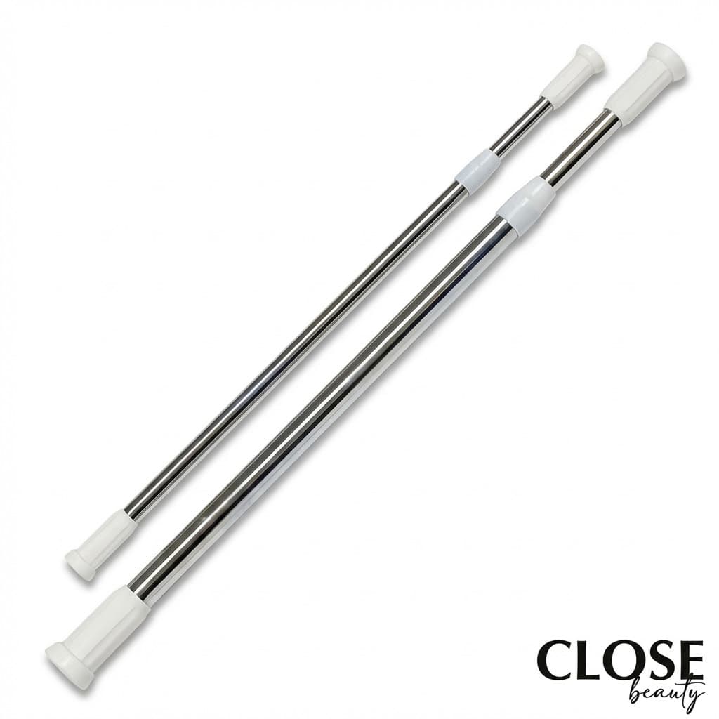 Varão Extensível Inox Cortina Pia de Cozinha, Cortina Box Banheiro, Cortina de Porta Retrátil
