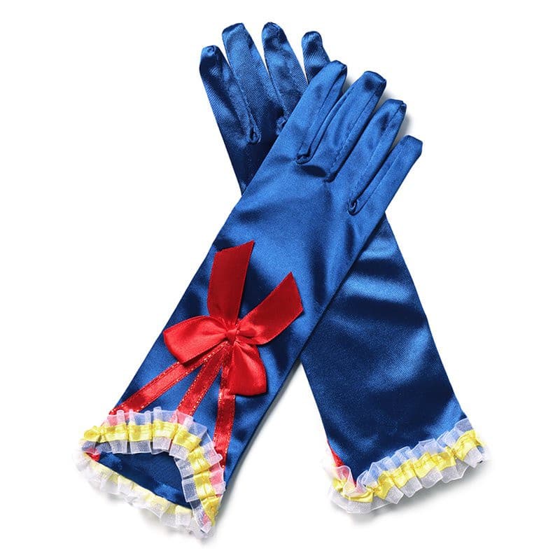 Luvas De Branca De Neve Para Meninas Vestir Suprimentos Festas Princesa Cosplay Traje Elsa Anna