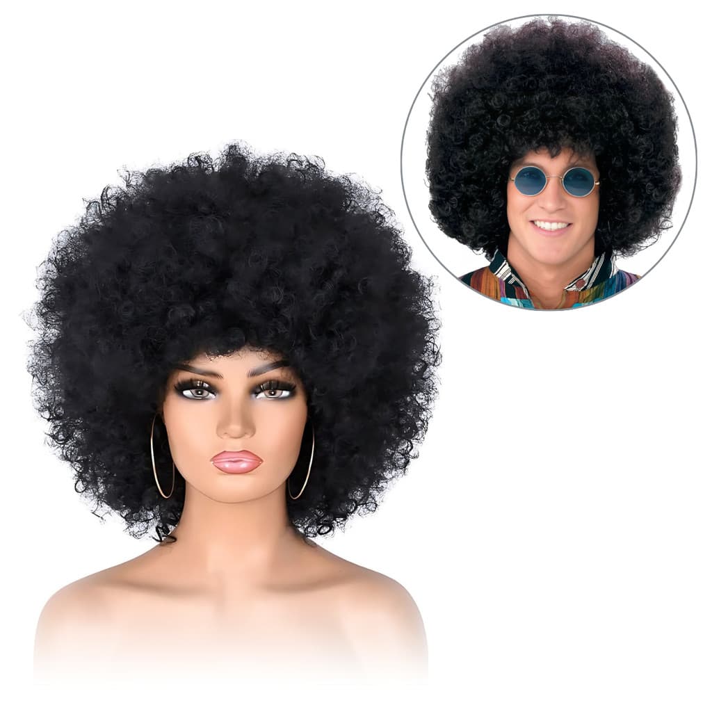 Peruca Black Power Gigante Acessório Para Carnaval