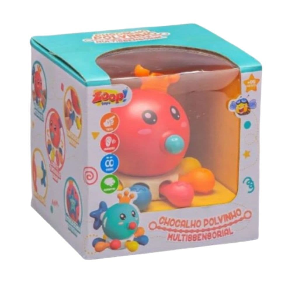 Chocalho Multissensorial Polvinho Cores Sortidas Zoop Toys