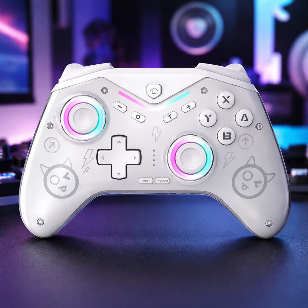 Controle Sem Fio para PC e Celular Android iOS RGB Alta Precisão KP-GM044