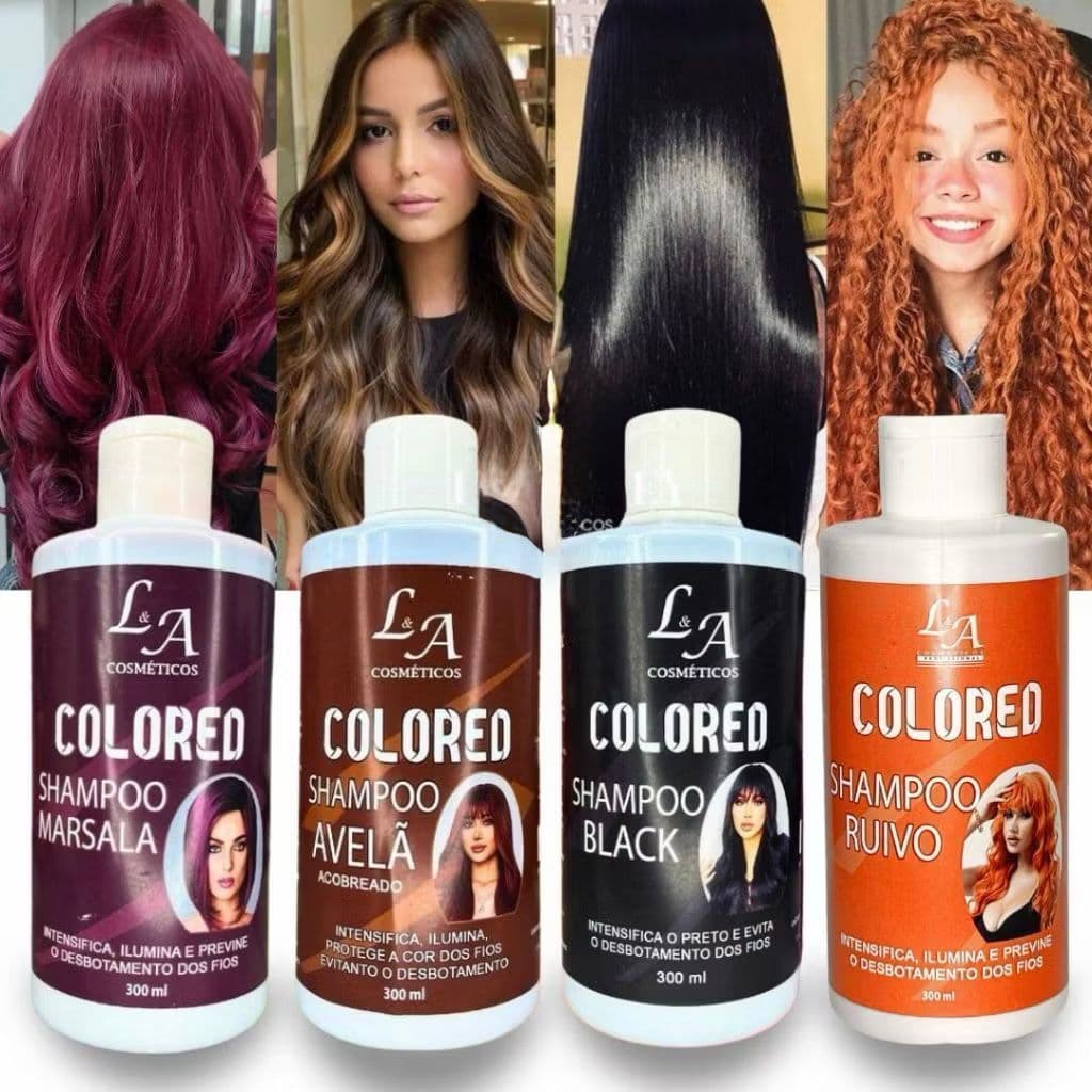 Shampoo EscurecedoCabelos Brancos Tonalizante cabelereiro lavagem  matizador colorir coloração Colored 100% Natural