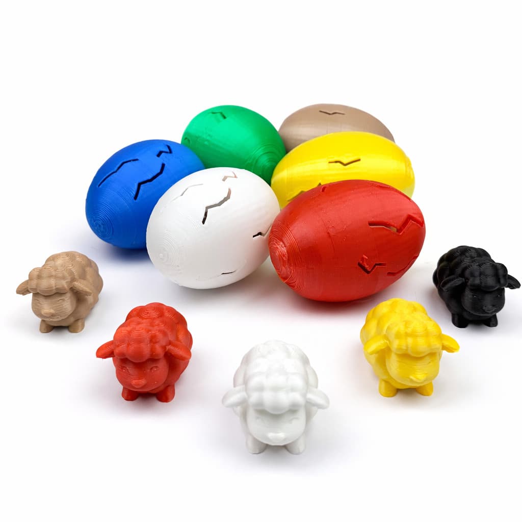 Lembrancinha para Páscoa Kit Com 2 Ovos Surpresa Com Ovelha de Brinquedo Cores Aleatórias
