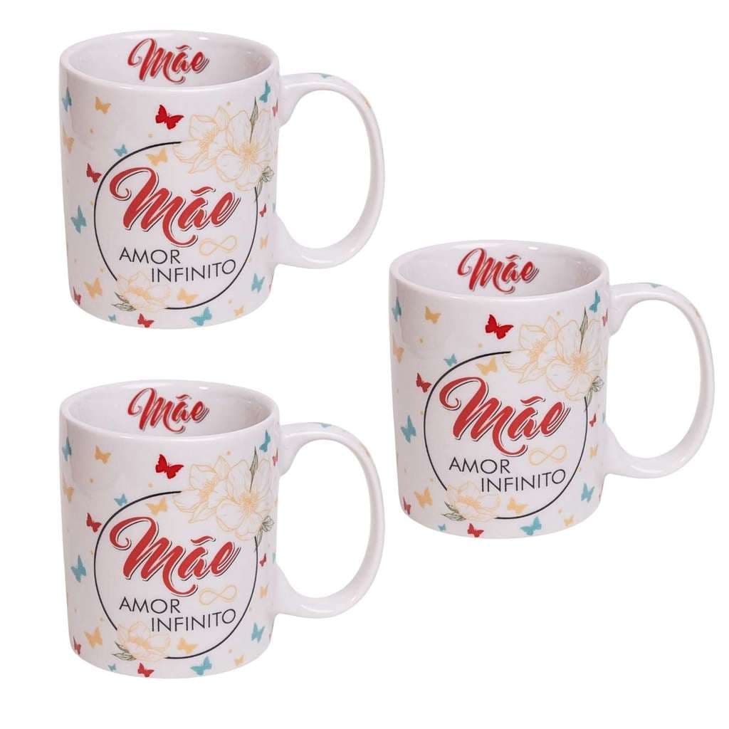 Kit Caneca Porcelana Dia Das Maes Presente Especial Mae
