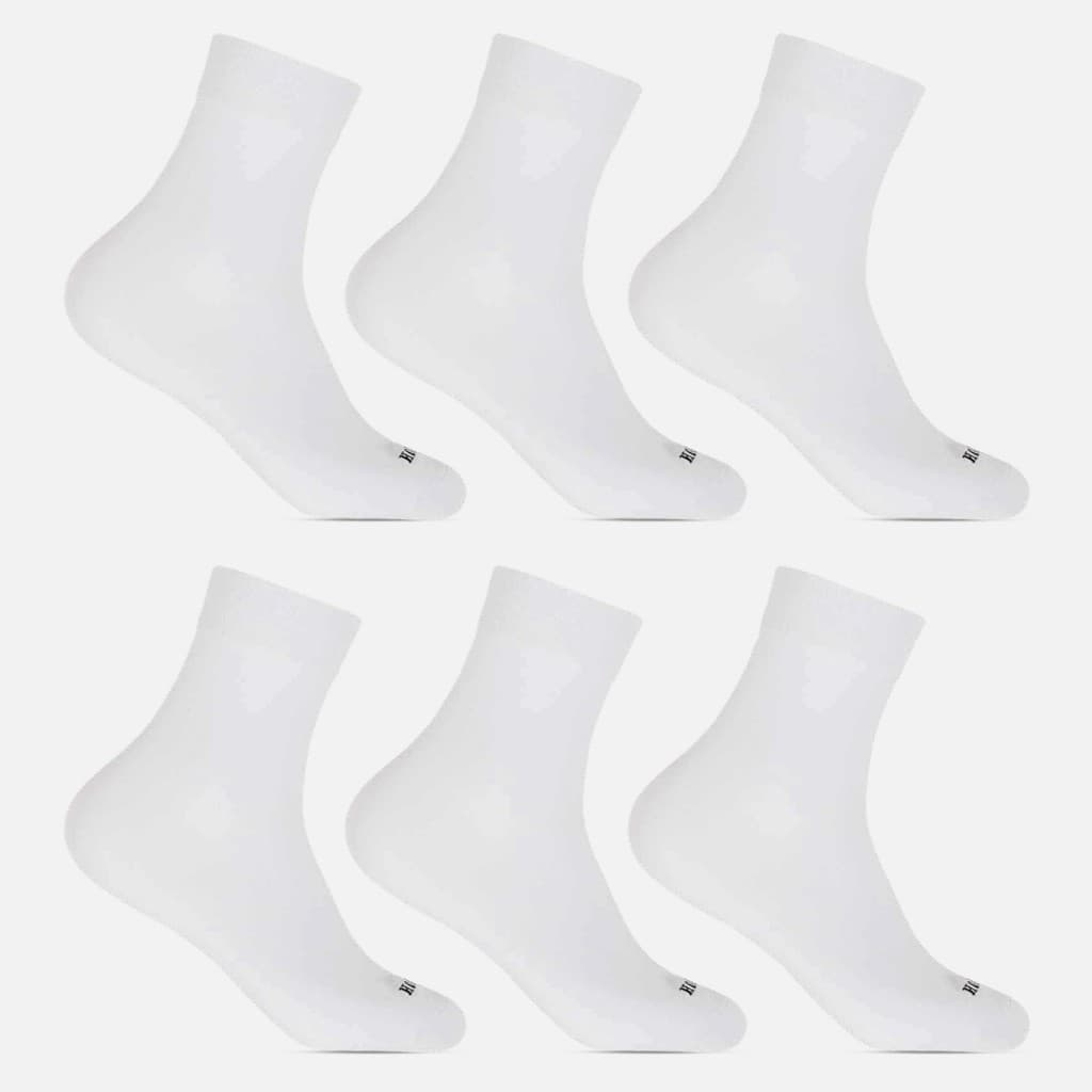 Meias Cano Médio de Algodão Kit 6 Pares Elastano Calcanhar Verdadeiro Confortáveis Hoahi