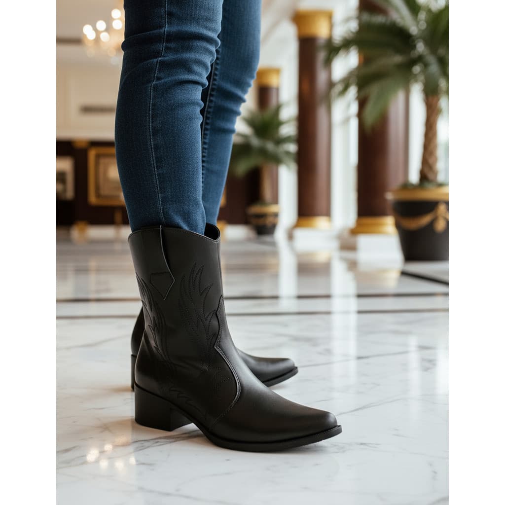 Bota Western Texana Country Caramelo Marrom Moda Feminina