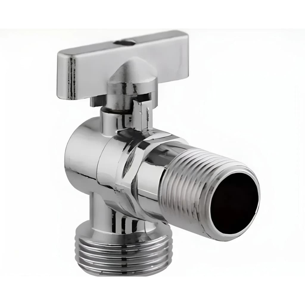 Registro de Esfera 1/2" x 3/4" para Máquina de Lavar em Metal Cromado