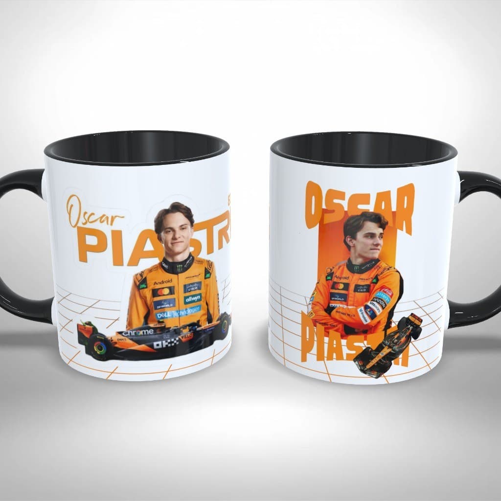 Caneca de Cerâmica Personalizada - Automobilismo - Fórmula 1 - Oscar Piastri