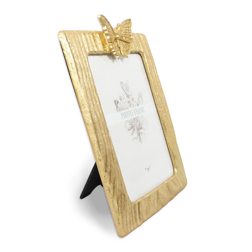 Porta Retrato em Poliresina Butterfly Dourado Pequeno - Tuut