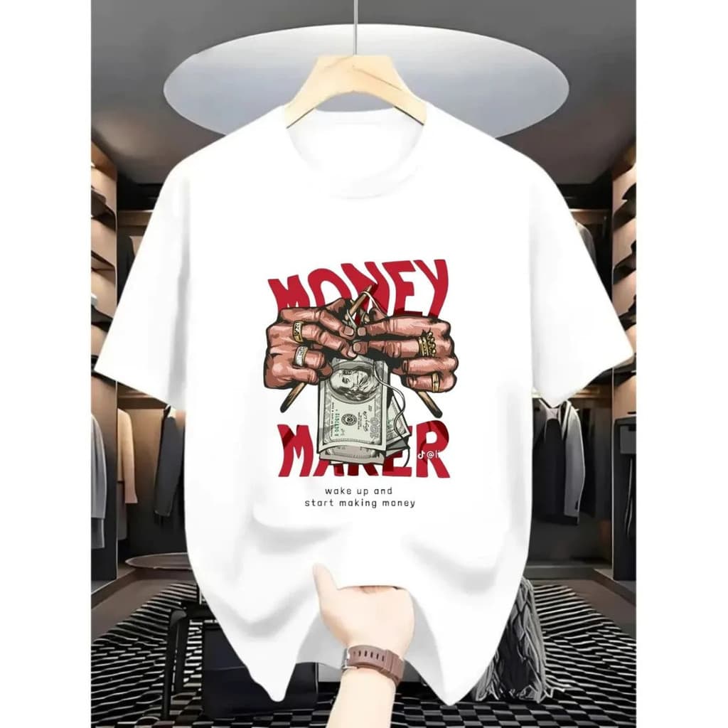Camisa Streetwear 100% Algodão Premium Camiseta Money Maker