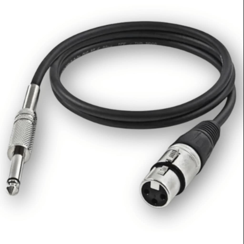 Cabo Microfone P10 Mono Para XLR Fêmea 3 ou 5 Metros