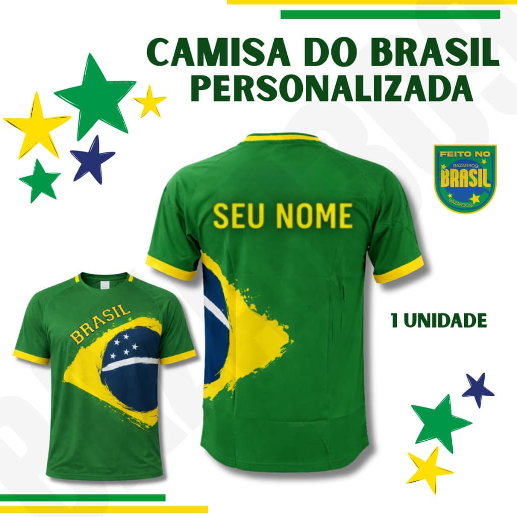 Camisa do Brasil Personalizada com Nome