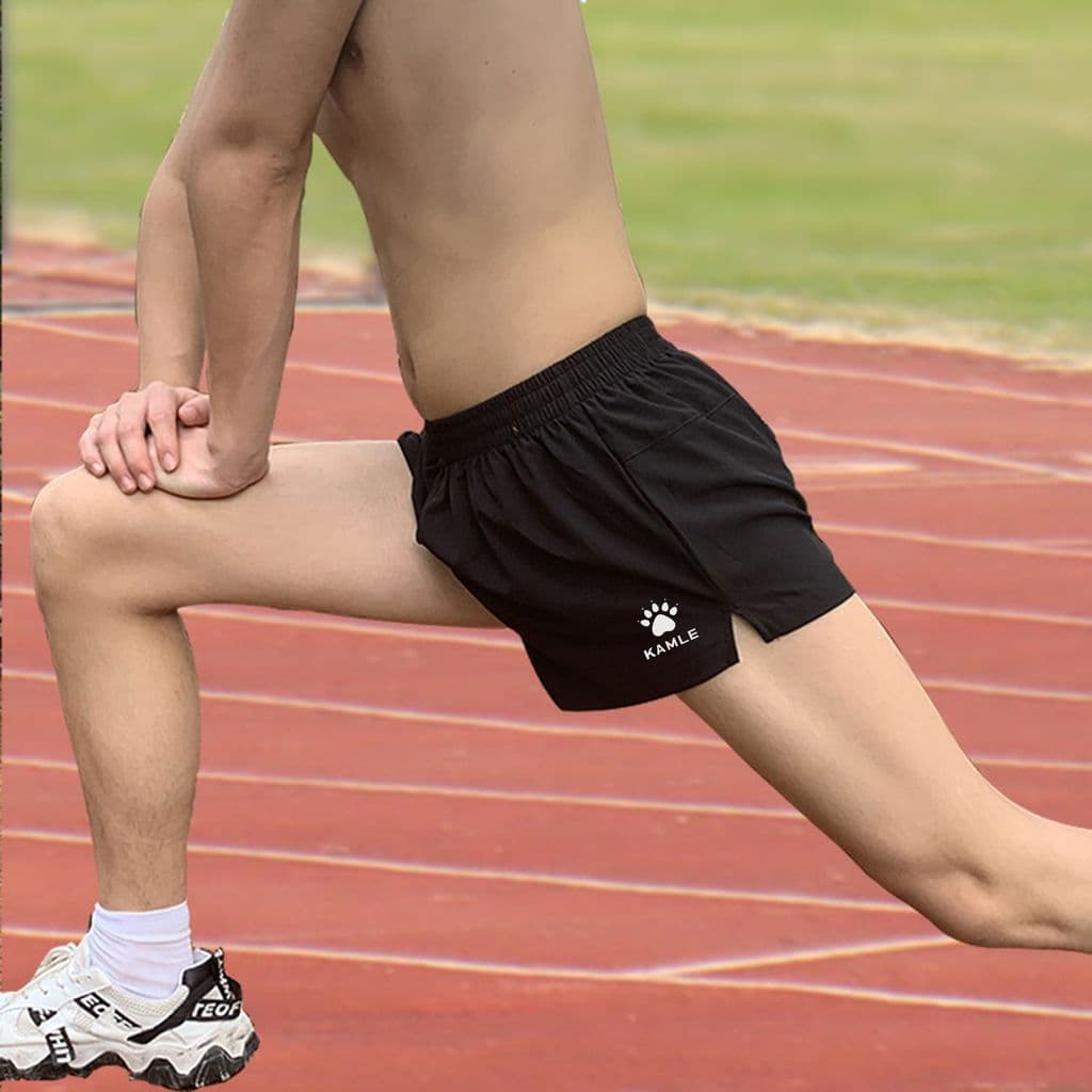 KE profissional maratona esportes estudantes pista e campo shorts calças de três pontos correndo shorts masculino esport
