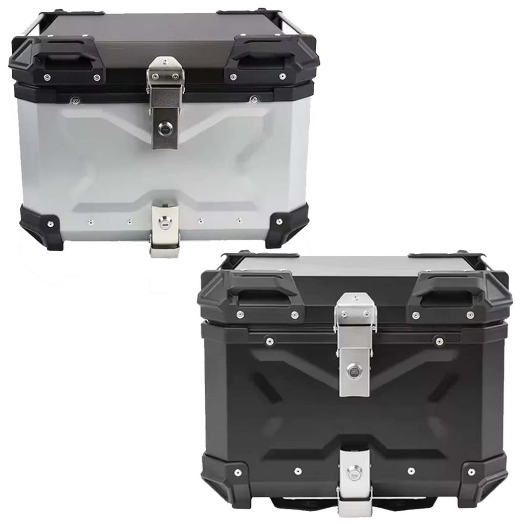 Baú Alumínio Universal Moto 45L X Bauleto Suporte Bagageiro