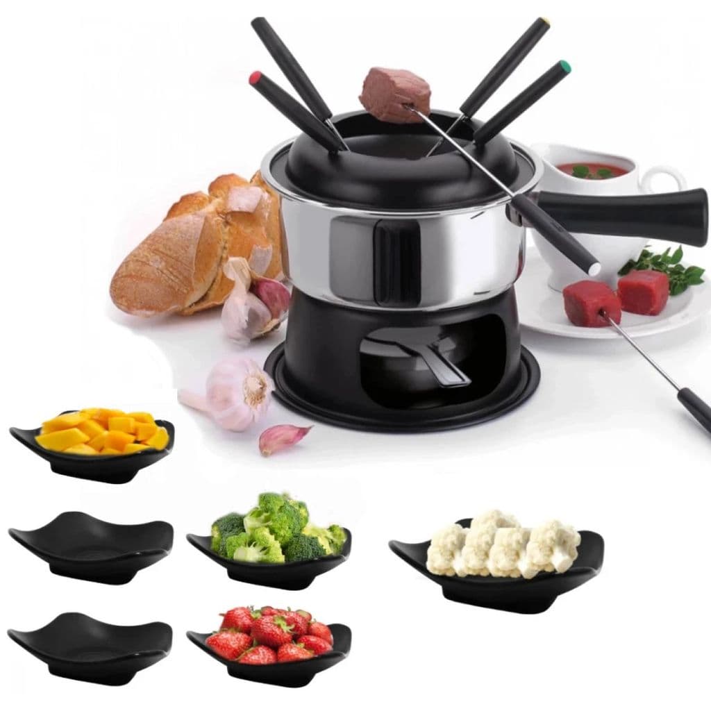 Aparelho Fondue Lugano 12 Peças + 6 Mini Tigelas Melamina