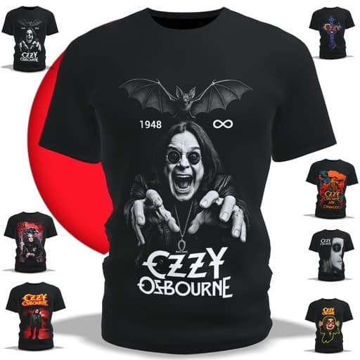 [Camiseta Premium em Algodão Puro]VU camiseta ozzy black sabbath rock unissex masculina e feminina paranoid