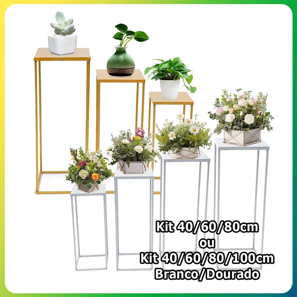 Suporte quadrado para festassuporte para flores casamentoexpositordecoração para festas e igrejas - 40/60/80/100cm