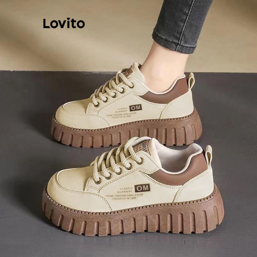 Tênis Casuais Vintage Simples, Estilo Exército Alemão, Tênis Femininos para Todos os Jogos LFA50008