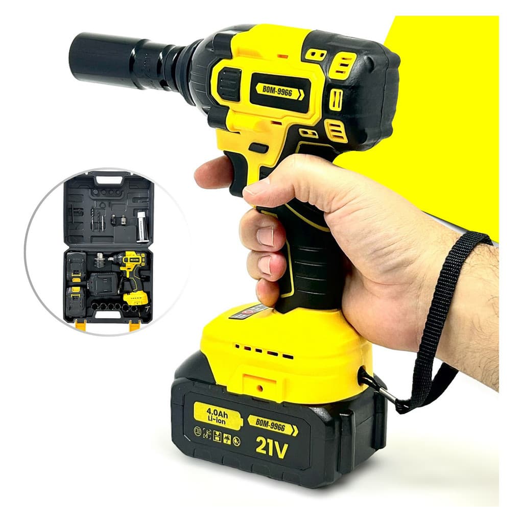 Chave Impacto 21v Bomder Bom-9966 Cor Amarelo 127/220v
