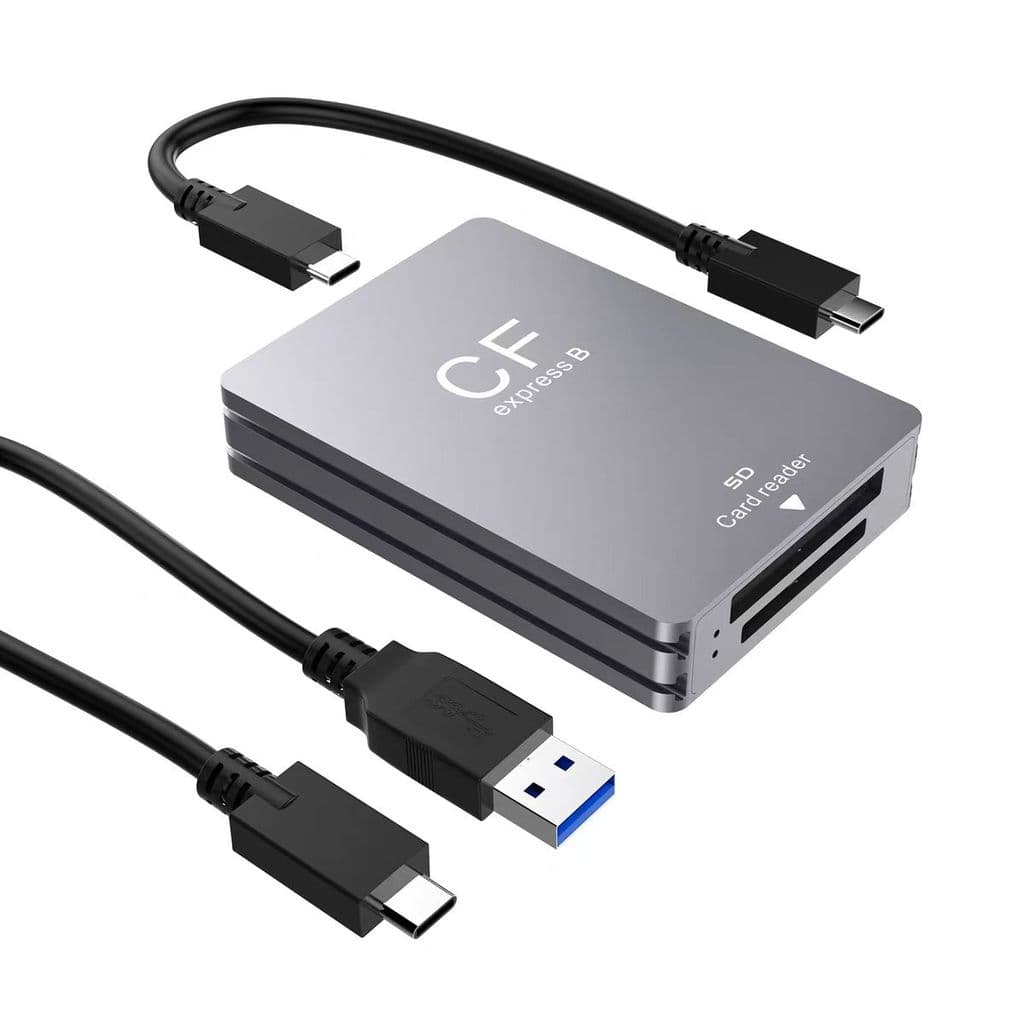 Leitor de cartão de memória com câmera de dupla utilização CFEXPRESS TYPE B SD USB 3.1 10 Gbps