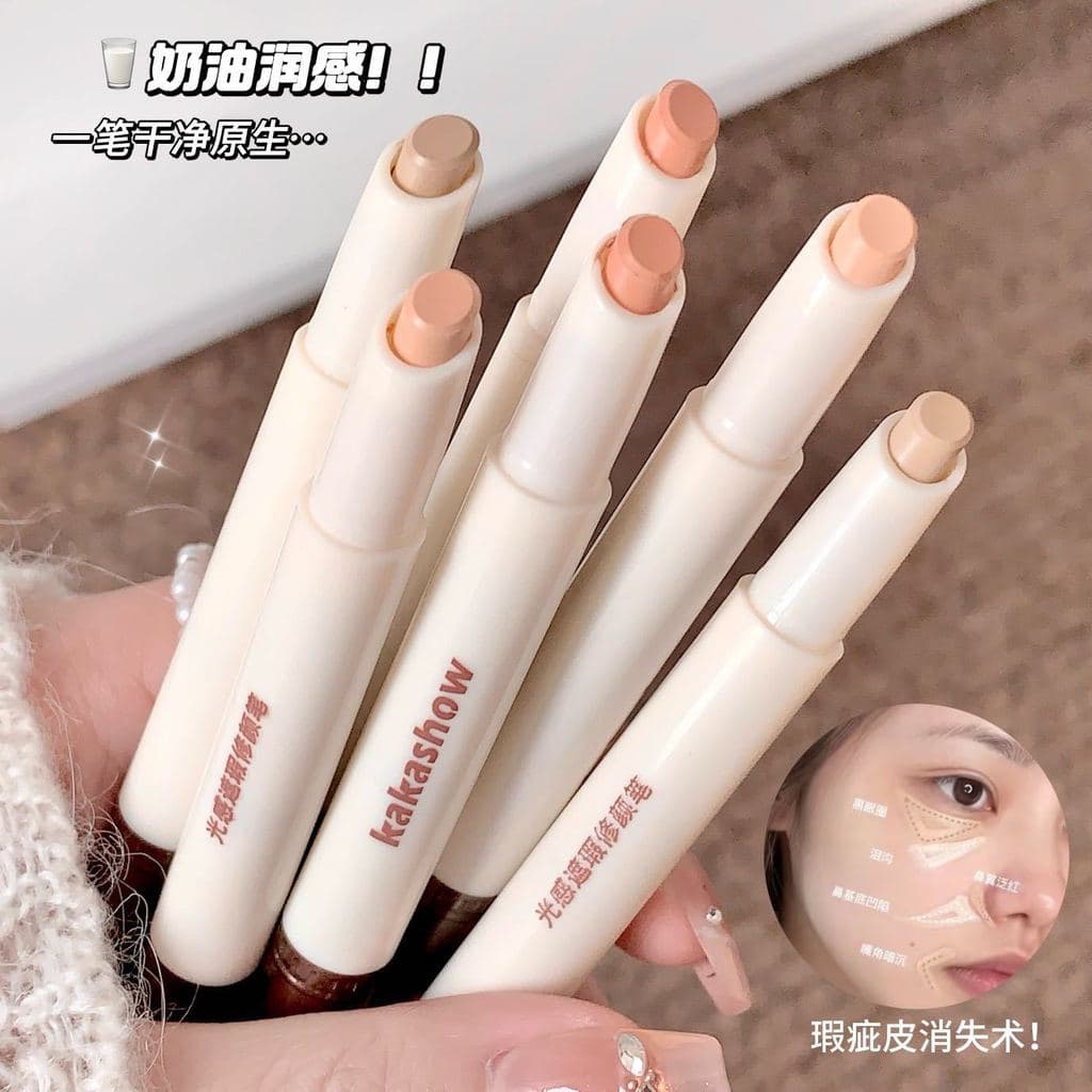 Esconder manchas poderosa caneta corretivo líquido disco vara corretivo Facial genuíno escondendo olheiras sacos de olho
