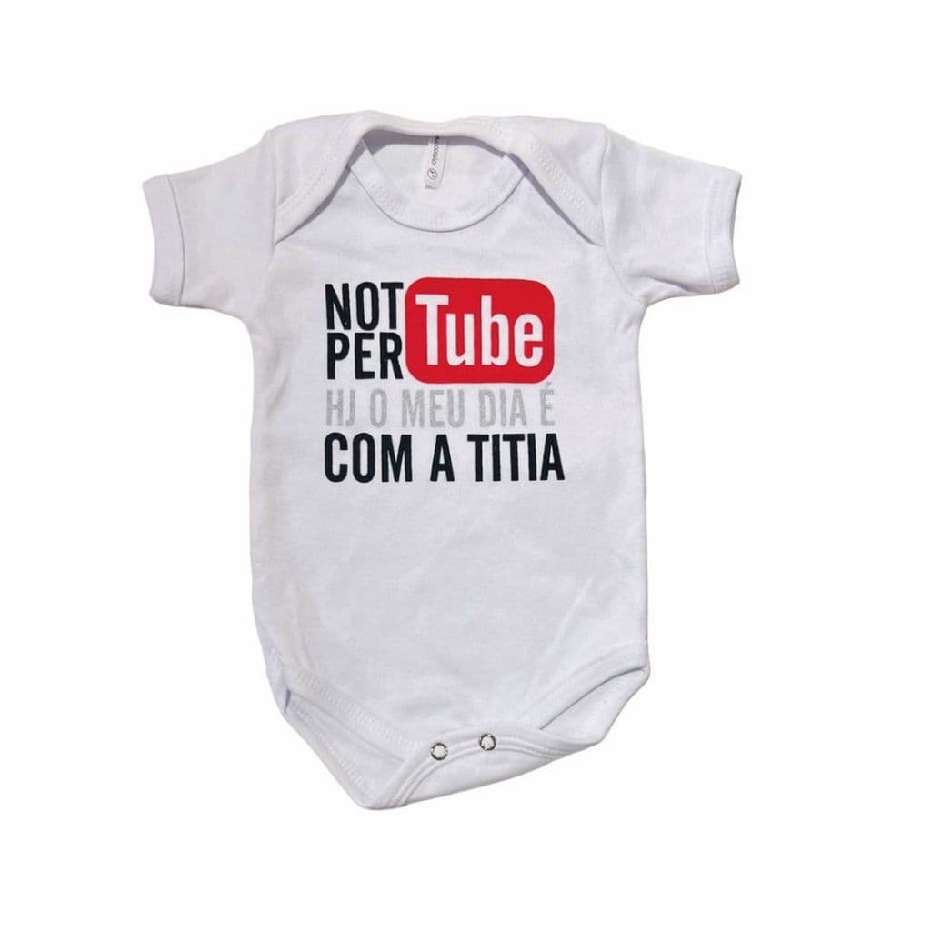 Body Infantil Bebê not pertube com a titia Promoção