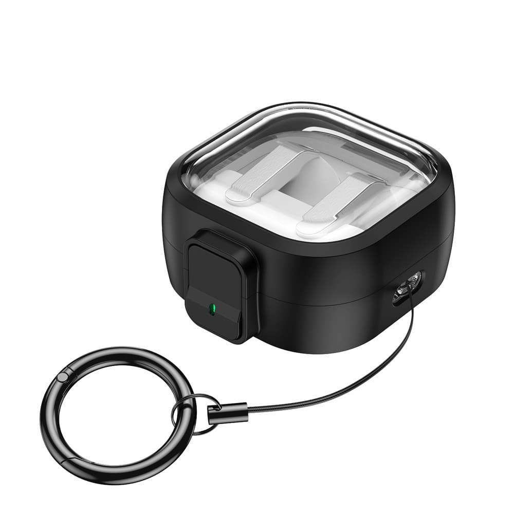 Elegante Capa Transparente Para Samsung Galaxy Buds4 Buds 4 Pro Dura Com Cordão Chaveiro À Prova De Choque