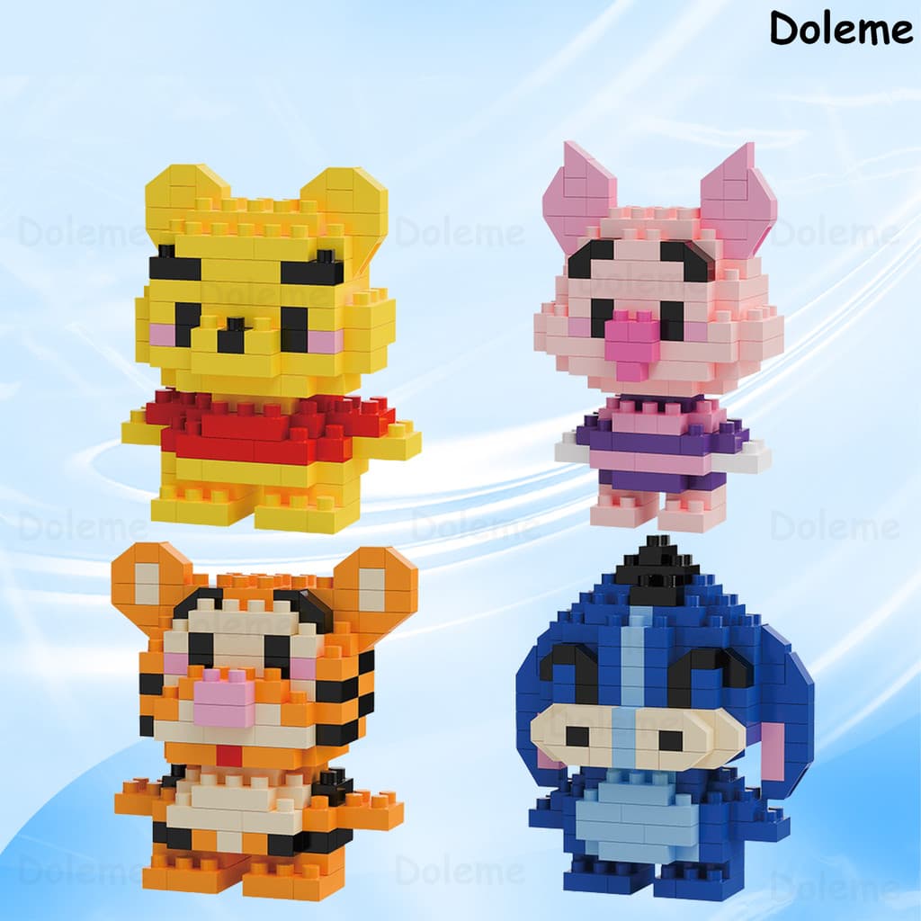 Mini Blocos Personagens Cartoon Colecionáveis Modelo Criativo