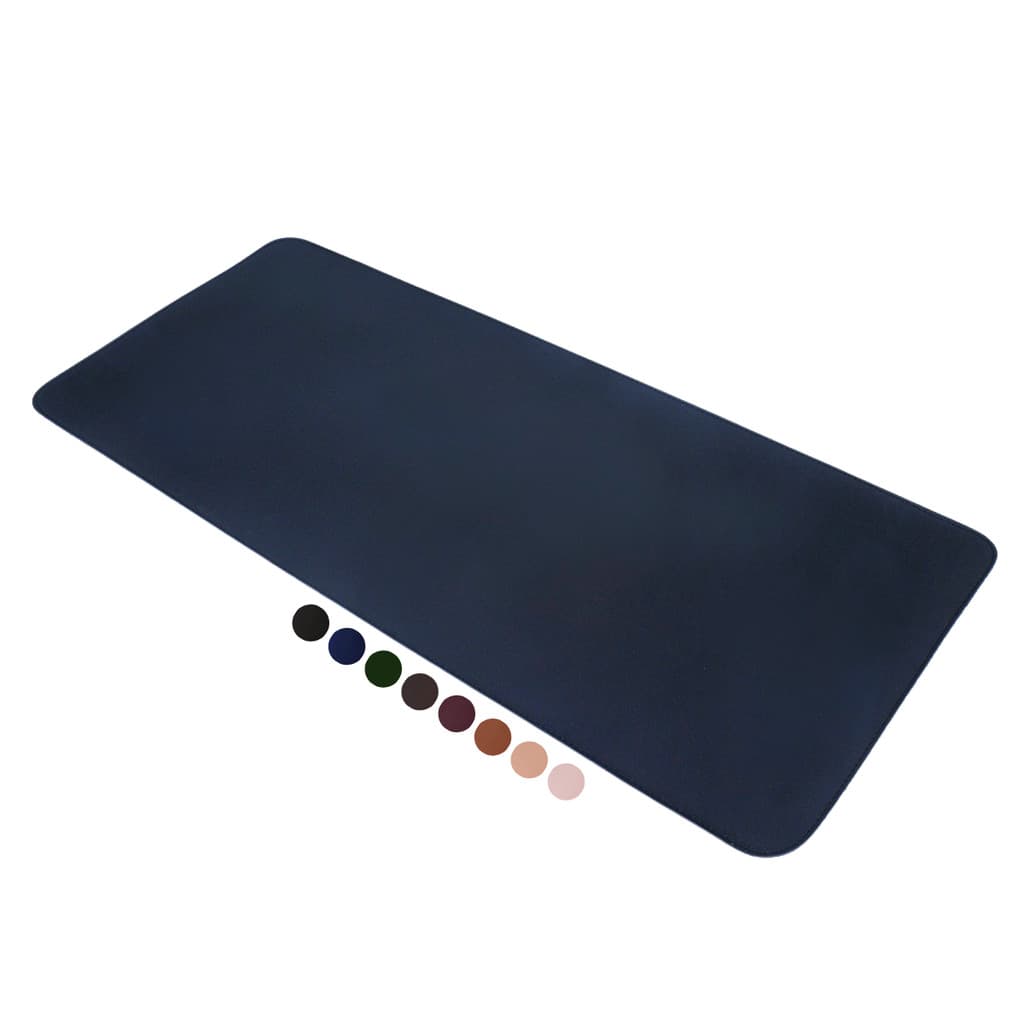 MousePad Grande Azul Desk Pad Couro Gamer Escritório