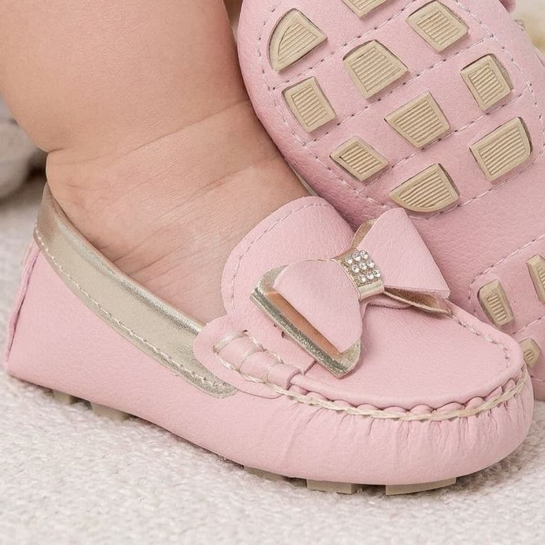 Mocassim Infantil Feminino Várias Cores Para Menina Bebê Leve E Macio Antiderrapante Envio Rápido