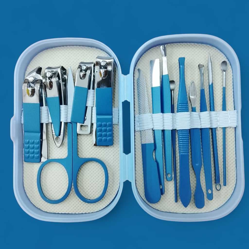 Kit de manicure de viagem, kit de cuidados masculinos e feminino 14 Itens Inox