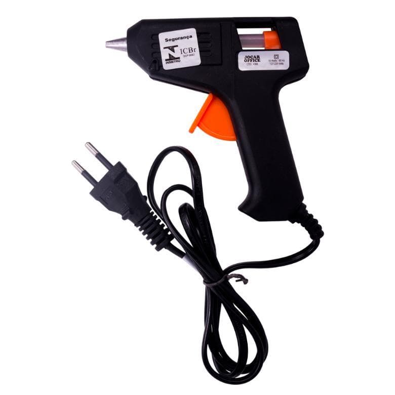 Pistola Cola Quente 15W (10W) Bivolt com 2 Bastoes de Cola Jocar
