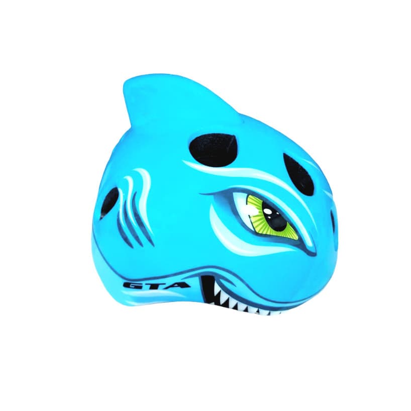 Capacete Infantil Inmold Tubarão Azul Regulável 52/56 Gta Azul G