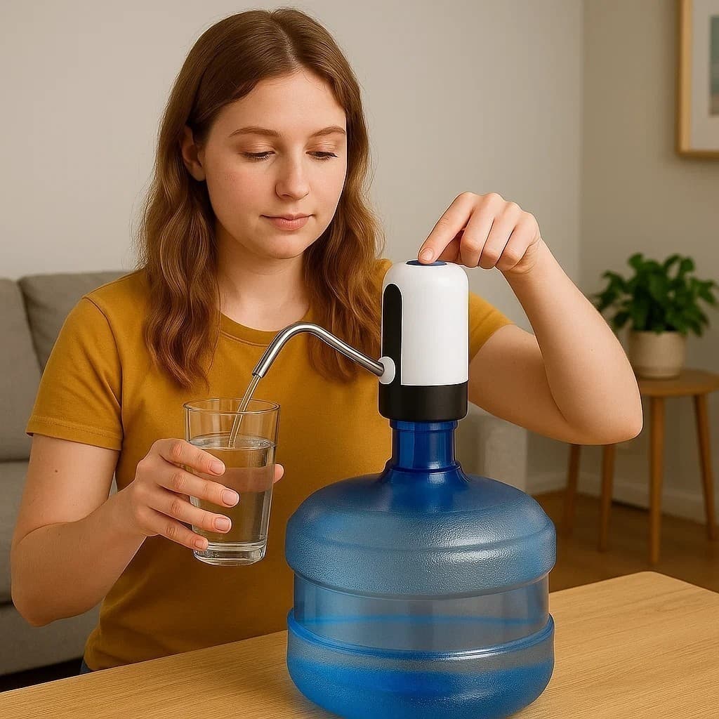 Bomba Elétrica Galão 10L a 20L Água Recarregável Portátil Dispensador Automático