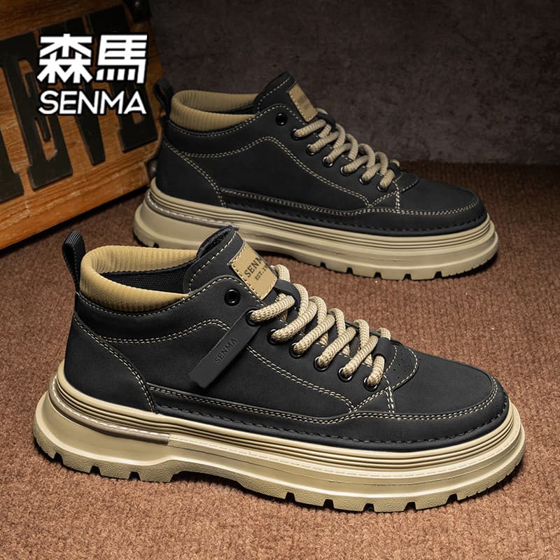 Mori Martin botas masculinas outono 2026 novo estilo de venda quente genuíno inverno sapatos masculinos botas de ferrame