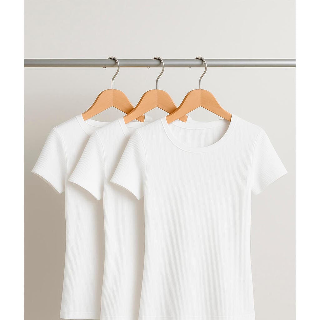 Kit 3 Blusas Básicas Manga Curta Canelada Salvatore