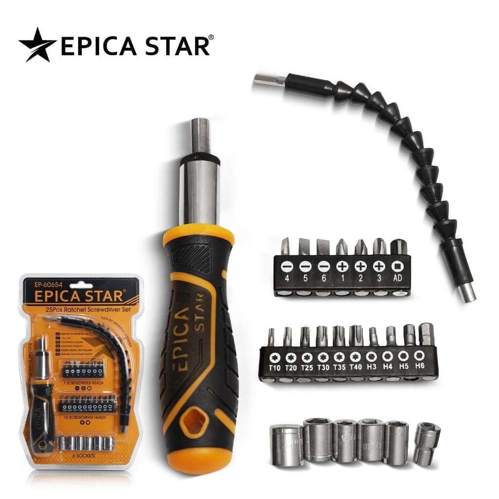 Kit 25 Chaves de Fenda c/ Catraca | Profissional e Completo