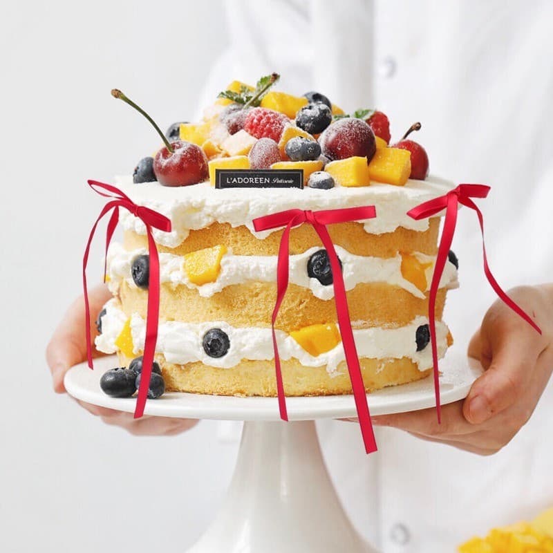 10 Unidades De Decorações De Bolo Com Laço-Pano De Decoração De Fita De Cetim-Enfeites-Rosa-Toppers Para De Casamento De