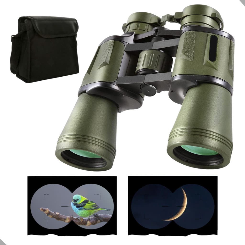 Binoculo Militar Visão nitida de Longo Alcance Profissional Distancia 20x50 Zoom Verde