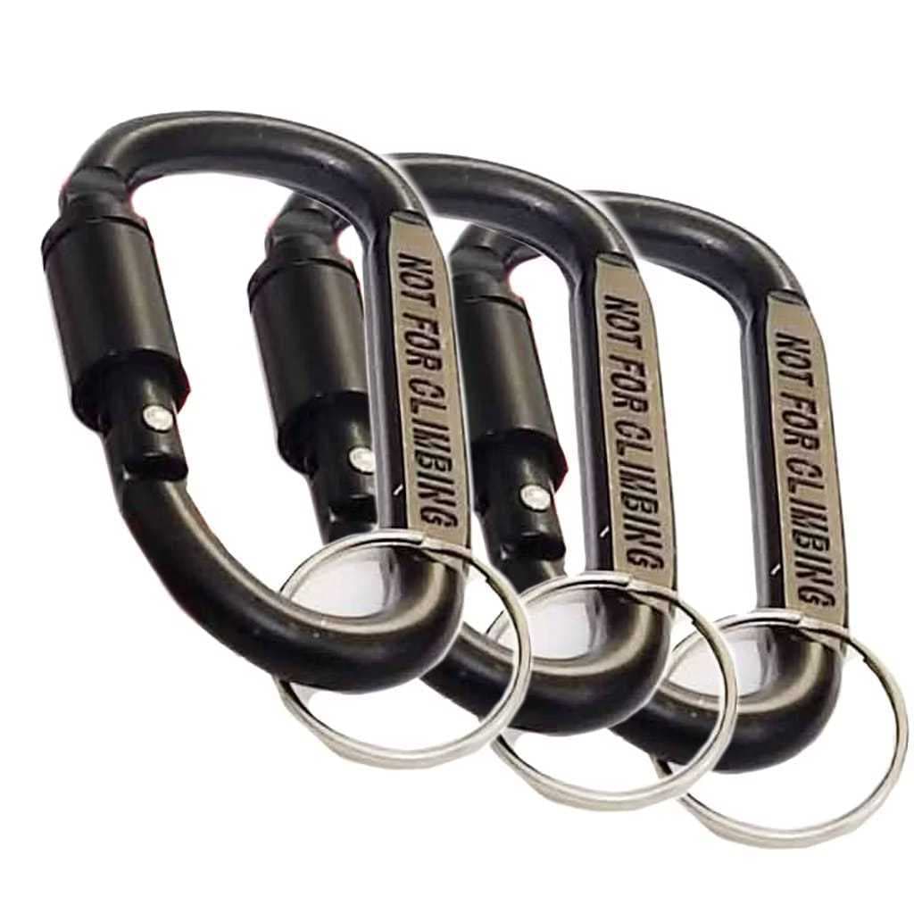 Kit 3,6 e 12 Chaveiros Mosquetão Reforçado Liga de Alumínio 8 cm