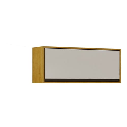 Armário Aéreo Geladeira Porta Basculante Nicho Geladeira Nf CINAMOMO/OFF WHIT