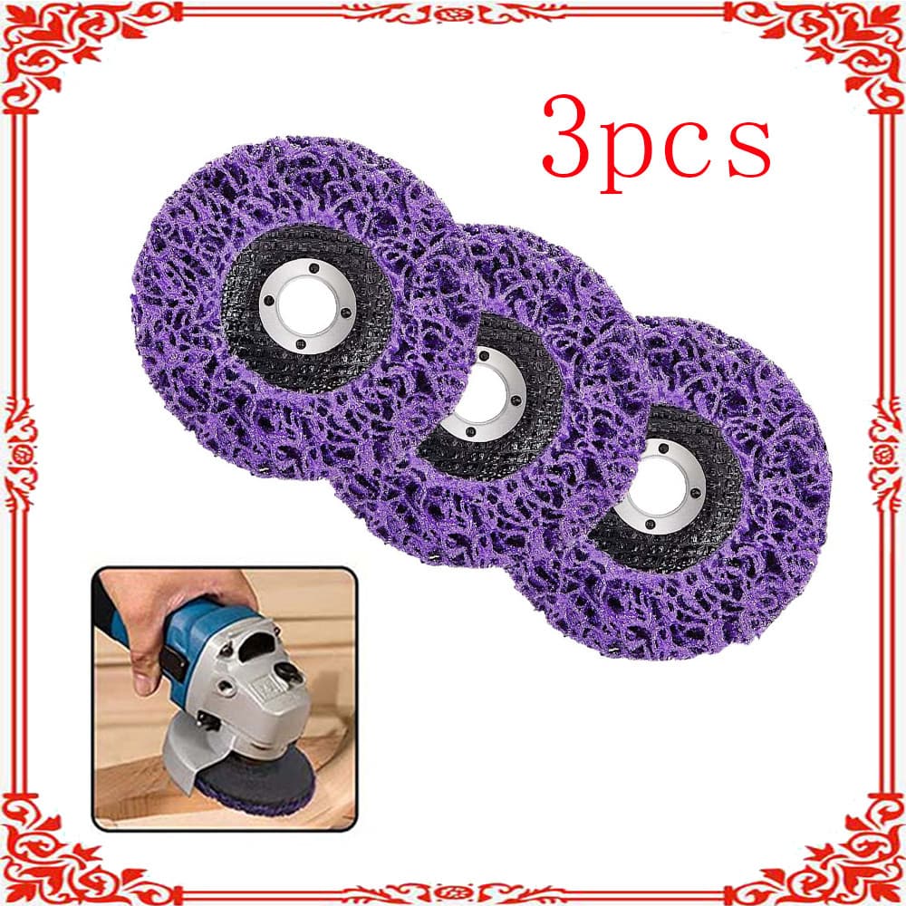 Conjunto de 3 peças de disco de limpeza de polimento de rebarbadora para aço inoxidável, polimento de madeira