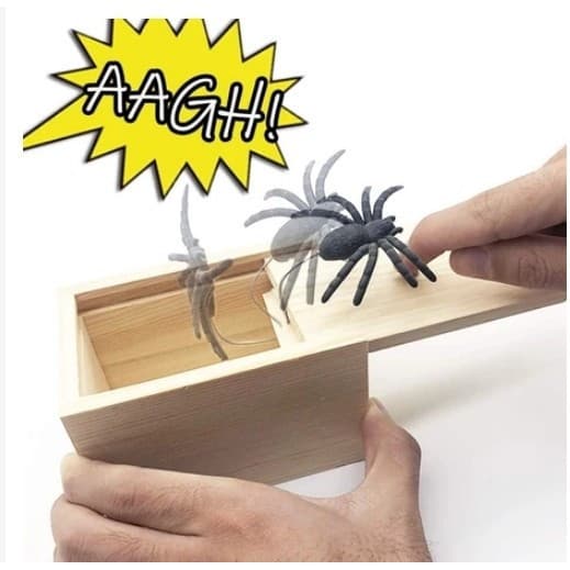 Caixa Assustadora Engraçada de Madeira com Aranha Escondida, Brinquedo de Pegadinha de Alta Qualidade e Interessante ZHG