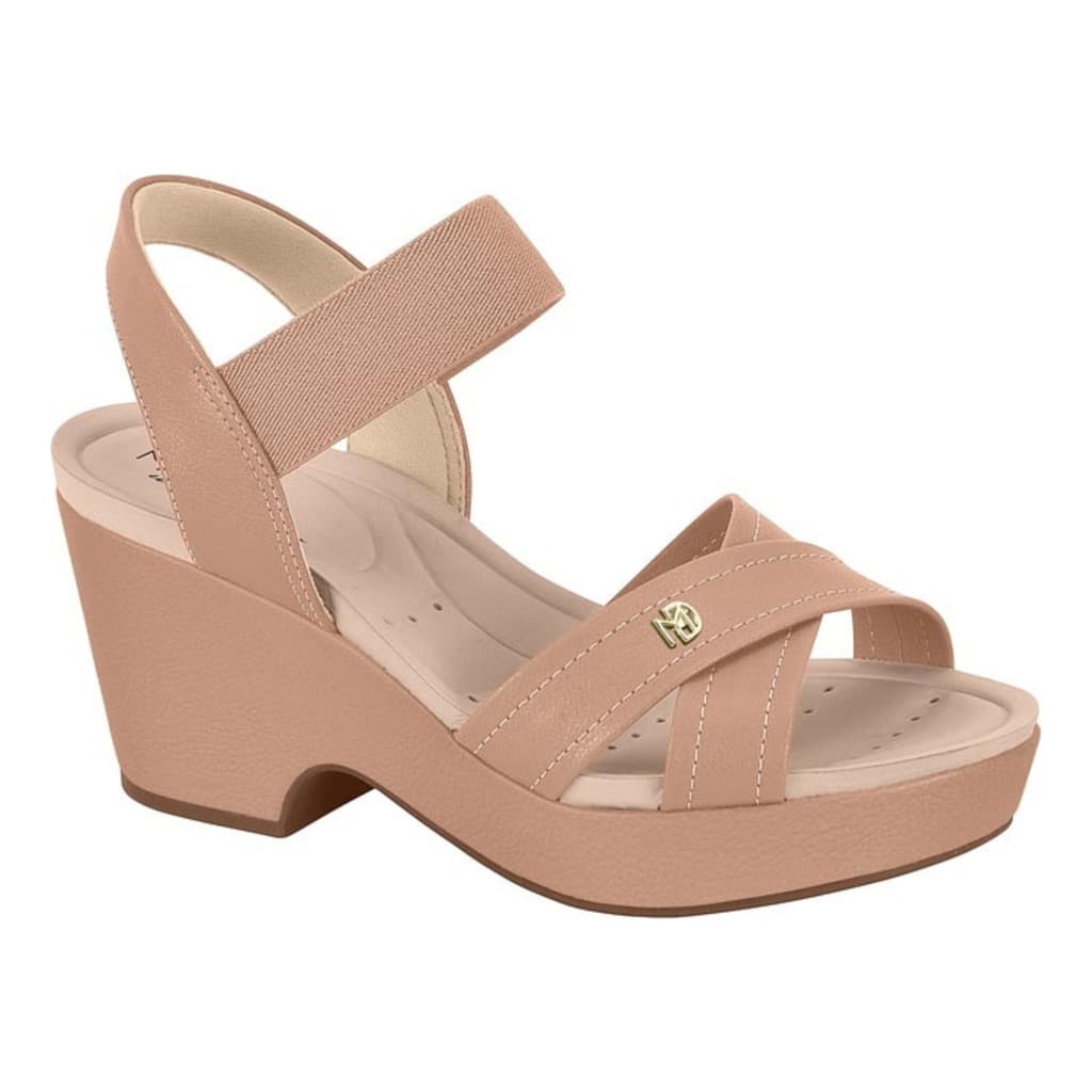 Sandalia Ortopedica Modare Conforto Plataforma Feminina Leve(Nude,40 BR)
