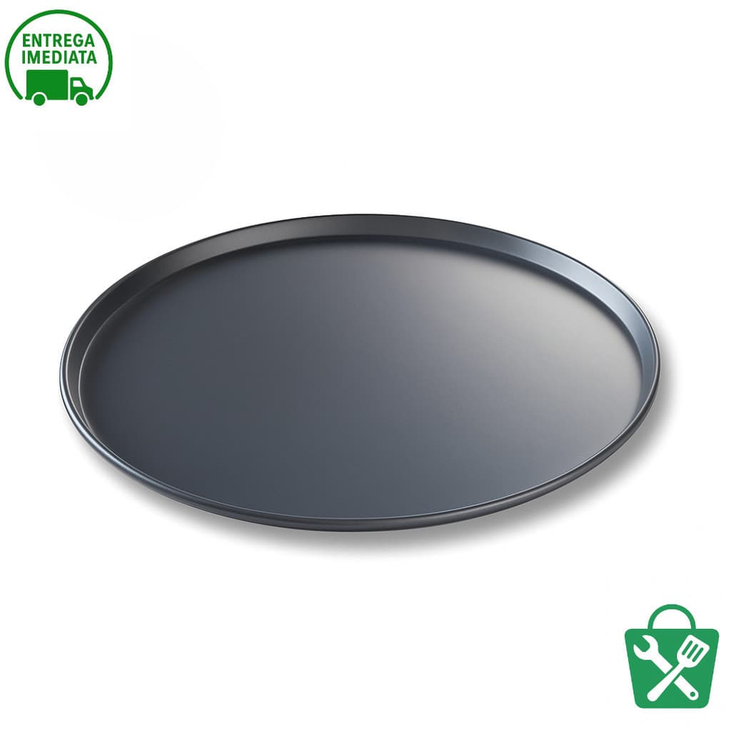 Assadeira Forma de Pizza 31cm Antiaderente Teflon Cozimento Perfeito
