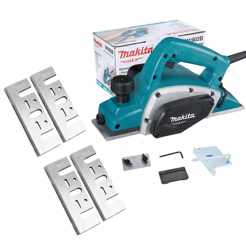 Plaina Elétrica Makita M1902B 580W + 3 Jogos de Facas 82mm