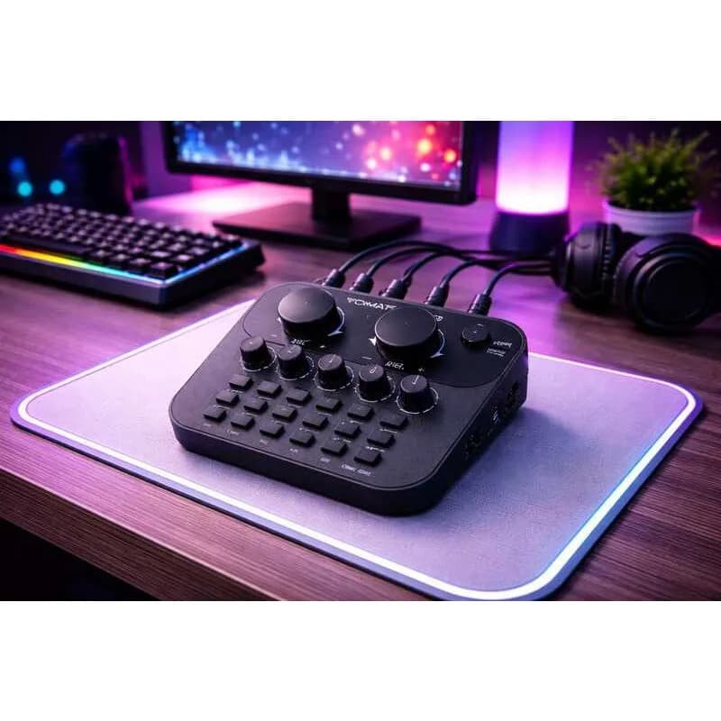 Mesa De Som Digital Mixer Efeitos Para Podcast Live Karaokê
